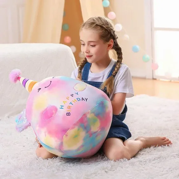 24 Lnch Happy Birthday Axolotl Stuffed Animal Birthday Plush Toy Plushies Pillo